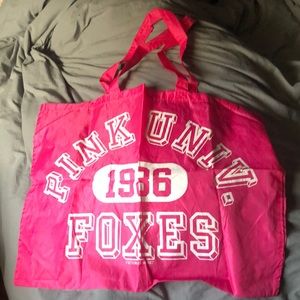 Large thin Victoria’s Secret pink tote